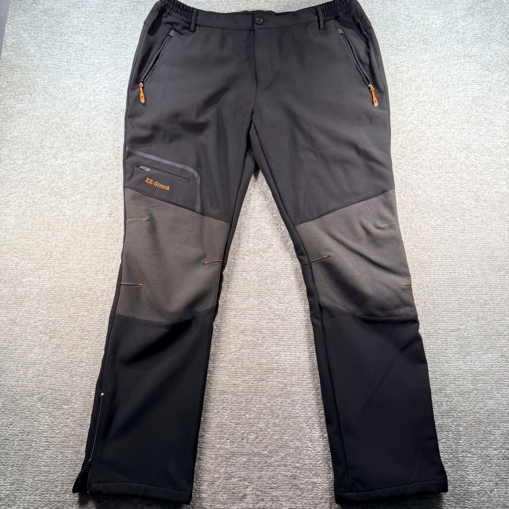 Postropaky Hiking Pants EXStretch Fleece Lined 16-Tall Black Winter Outdoor Tech